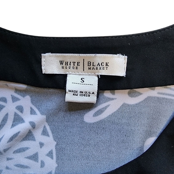 WHBM Black and White Sleeveless Tunic Top - Small - Picture 5 of 5